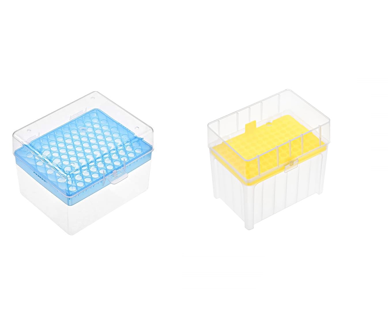 2 Pcs Pipette Tips Box, for Polypropylene for 1ml & 200 ul Pipettor Tips with 100/96 Holes | Keep Tidy, Great for Lab (White, Clear, Light Blue, 0.85/0.32-Inch Hole Dia)-image-27