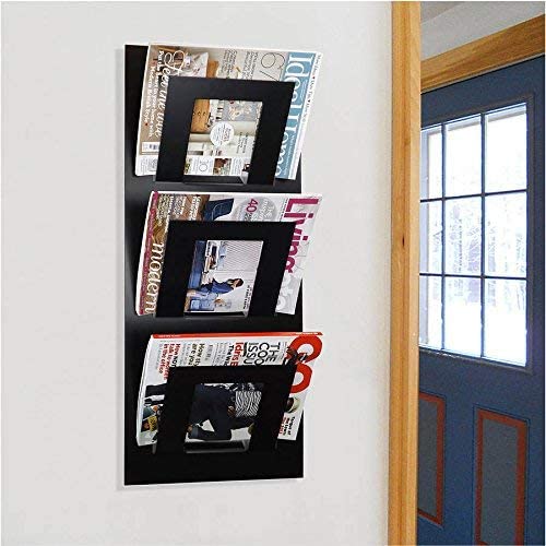 Indian Decor. 38213 Magazine Holder/Newspaper Rack Wall Mounted, Magazine Shelf, Metal Magazine Organizer, Magazine Racks, Magazine Organizer Wall Mounted - Black-picture-16