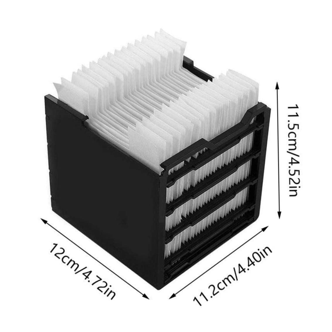 Filtre de Refroidisseur d'air Filtre de Refroidisseur d'air 40 pièces/Paquet de 2 4,72x4,41x4,53 Pouces Filtre d'humidificateur alternatives de Charge USB Remplacement de Mini climatiseurs