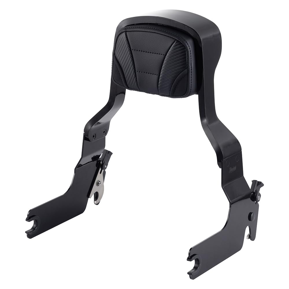 Advanblack RIFT Detachable Passenger Backrest Passenger Cushion Compatible with '14-'26 Harley Touring &amp; M8 Softail Low Rider S ST (Black Stitching)