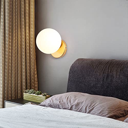 Aplique de pared de vidrio blanco leche para evitar reflejos molestos en la cama 6