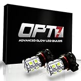OPT7 Show Glow 5202 LED Fog Light Bulbs - 13-SMD 10000K Deep Blue @ 190Lm per bulb - Plug-n-Play (Pack of 2)