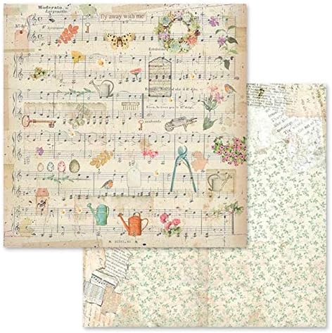 Stamperia Intl Scrapbooking Paper, Multi-Colored 10 Pack