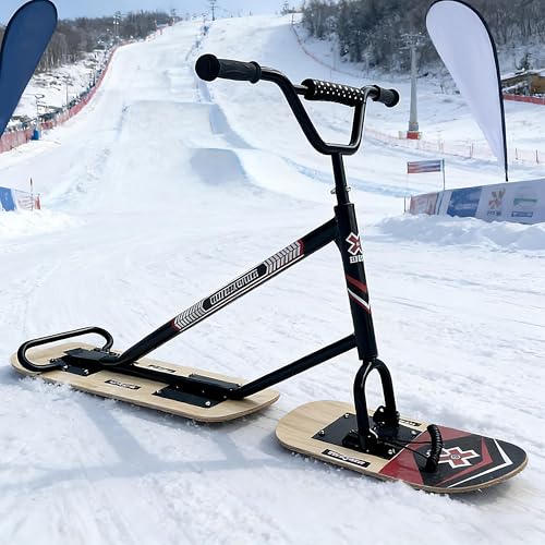 Giuggiolared Patinete/Esquís De Nieve con Dirección 360° y Estabilidad Superior - Moto De Nieve para Adultos 150 Kg, Trineo Snowboard Todo Terreno, Diseño Profesional Duradero