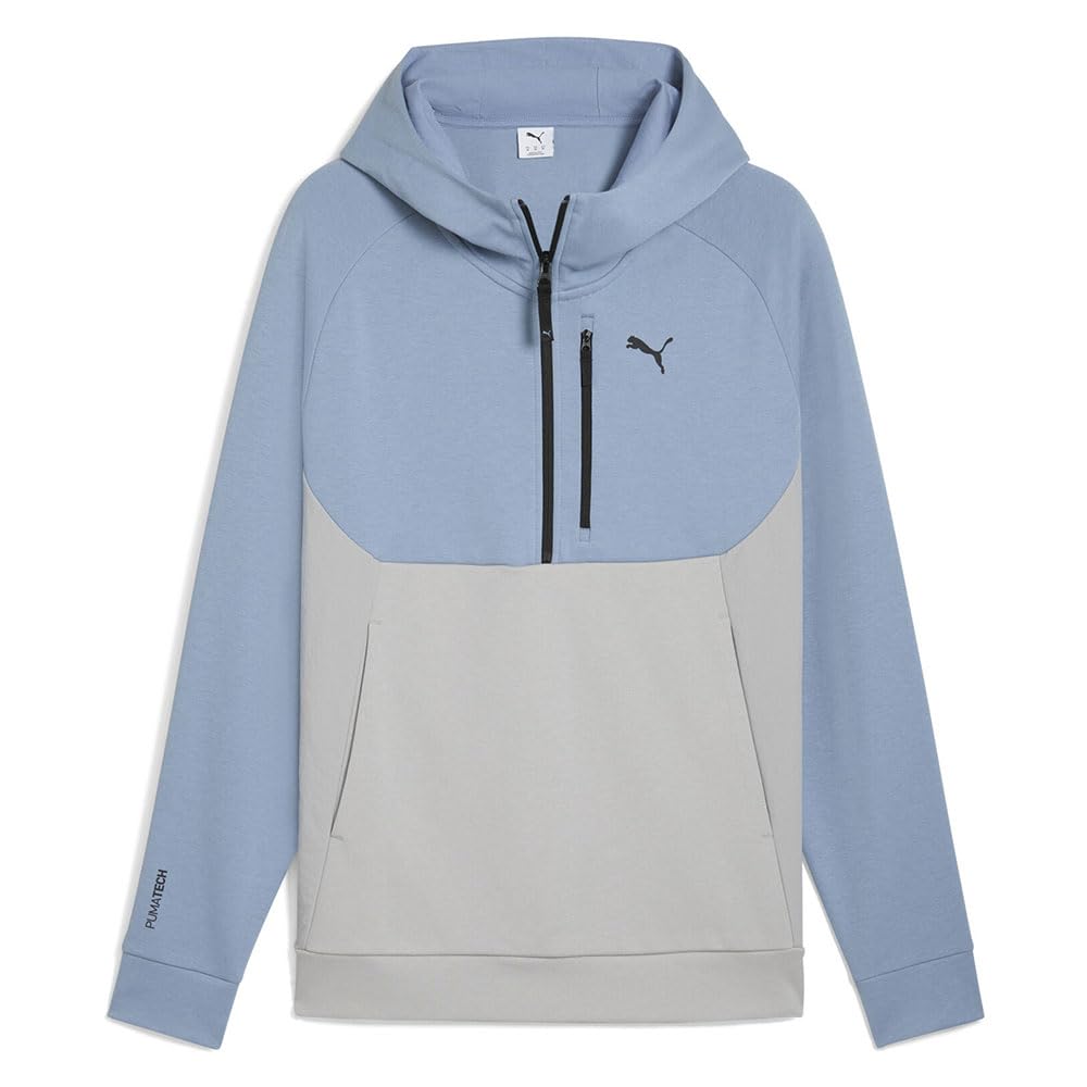 Puma Men's Blue Tech Regular Fit Hoodie Large