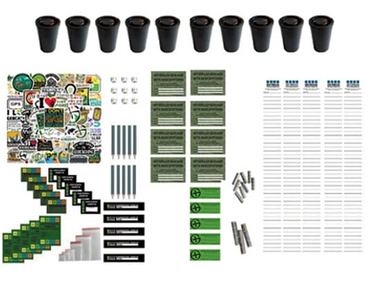geo-versand Refill Set 145tlg Geocaching Wartung Logbücher Logstreifen Filmdosen Aufkleber