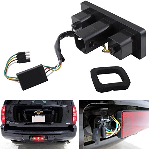 Uframe AMCR007XL Light-Up Rectangular Trailer Hitch Receiver Cover Brake Tail Turn Light 3-In-1- Fits 2 Inch Hitches thumb #1