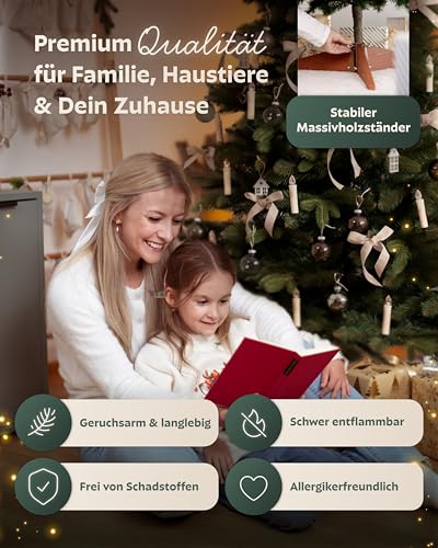 Håvn® Künstlicher Weihnachtsbaum 180 cm Nordlys – Nordmanntanne mit PE-Spitzen, dichte Zweige, Ø 125 cm… – Ansicht 4