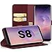Produktbild EasyAcc Hülle Case für Samsung Galaxy S8, Lederhülle PU Leder Flip Tasche Klappbar Schutzhülle Handyhülle mit [Ständer Funktion] Card Holder Cover Kompatibel mit Samsung Galaxy S8 - Wein Rot