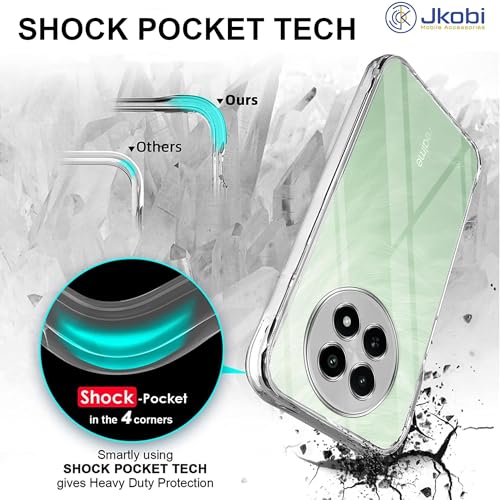 Image of Jkobi Back Case Cover for Realme C65 5G (Silicone Clear Shockproof Case with Camera Protection | Soft and Flexible | Transparent)