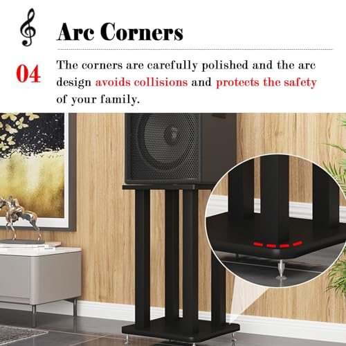 Support d'enceinte stéréo anti-vibration finis les bourdonnements pour haut-parleur studio