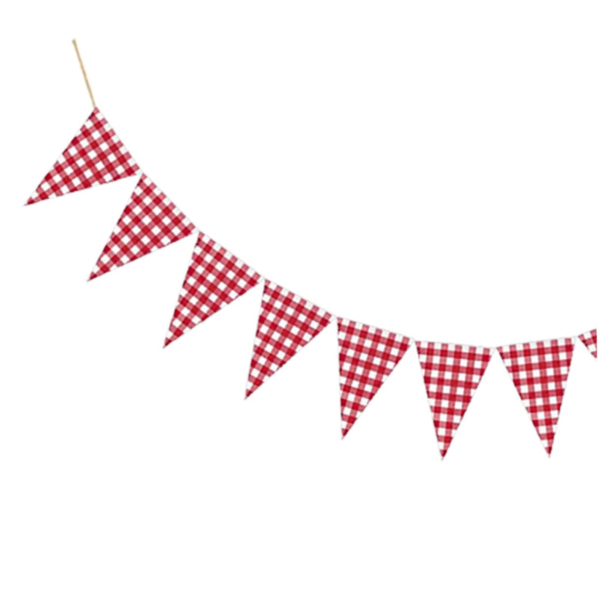 Yardwe 3piezas Banderín Decorativo De Cuadros Rojos y Para Fiestas Cumpleaños y Decoraciones Navideñas