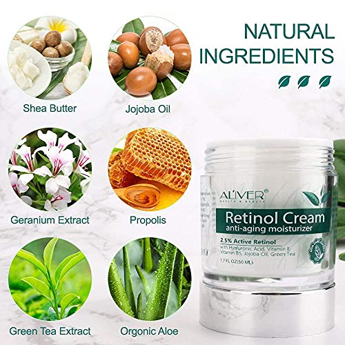 Retinol Gesichtscreme IFUDOIT mit 2,5% Retinol und Hyaluronsäure