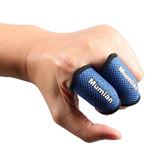 Sports Elastic Finger Sleeves Support Thumb Brace Protector Breathable Elastic Finger Tape For Basketball, Tennis,Baseball, Cycling, Volleyball, Badminton, Boating A71 Bu-M #TOP7