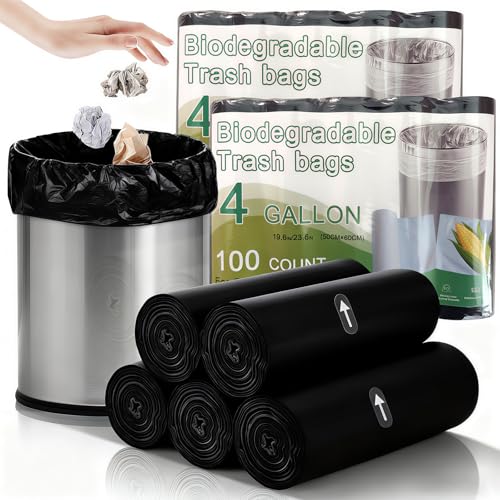 Bolsas de basura orgánicas, 200 bolsas de basura orgánicas de 20 L, 20 por rollo, bolsas de basura orgánicas, bolsas de basura compostables, bolsas de basura ecológicas, bolsas de basura para cocina