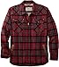 Legendary Whitetails Men's Standard Tough As Buck Sherpa Lined Flannel Shirt Jacket, Rugged Red Plaid, Large