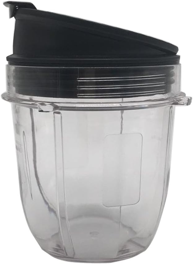 Replacement 12oz cup with Spout Lid for 900w 1000w Nutri Ninja Blender Auto iQ 900w 1000w Nutri Ninja Blender Auto iQ series (2, 12oz)