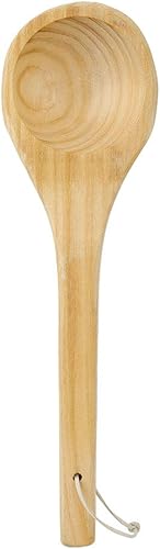 Oumefar Cuchara individual para sauna, cuchara de madera para sala de sauna, cuchara hecha a mano, accesorios para sauna, cuchara de cuchara de agua