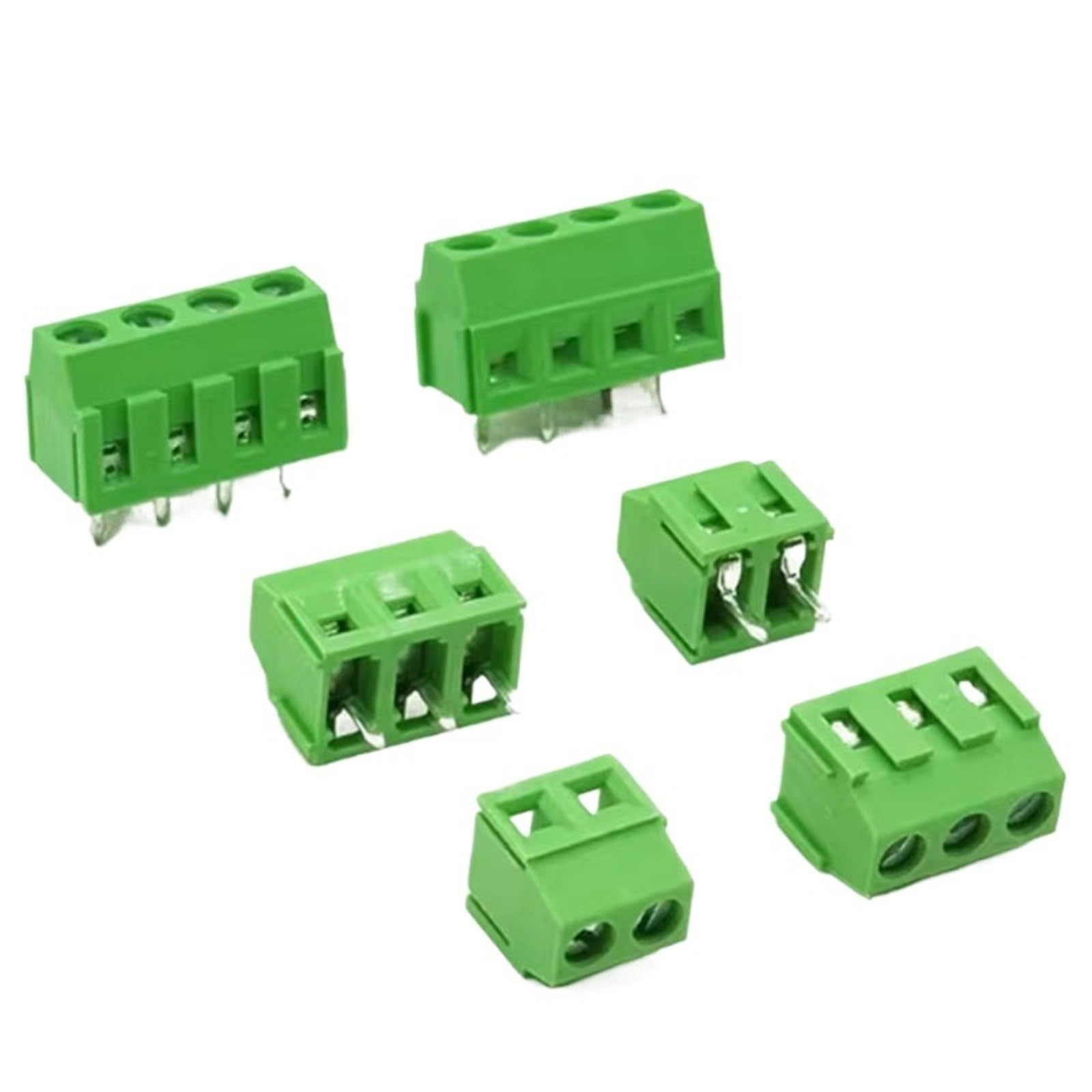 Lot de 10 borniers à vis KF128 for mini-circuits imprimés (3,5 mm x 3,81 mm) for fils 2P, 3P, 4P, 5P, 6P, 7P, 8P, 9P, 10P, 12P et 16P.(3.5mm,10P)