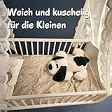 WEIGEDU Plüschhund Kuscheltier Schwarz-Weiß – Weiches Stofftier Hund 50 cm, Liegender Kuschelhund Plüschtier, Geschenk für Kinder & Erwachsene