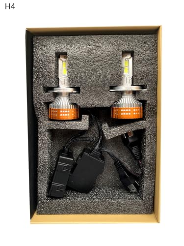 Image of LED Headlight Bulb, 40000LM, 6000K Cool White, IP67 Waterproof (af-Glowdrive-H4)