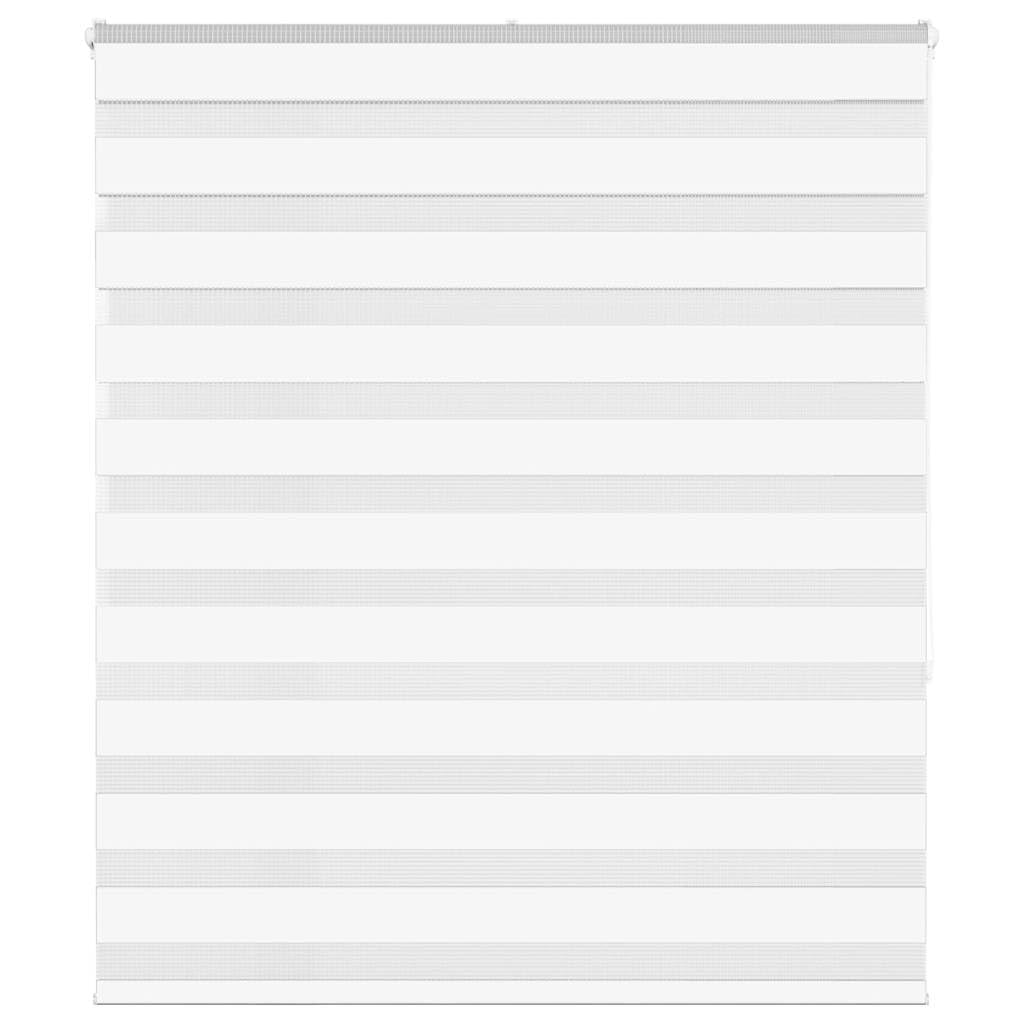 vidaXL Estor Cebra Blanco 120x150 cm Tejido Ancho 115,​9 cm poliéster, Estor Doble, Estor Enrollable Cebra, Cortina Cebra, Estor Doble