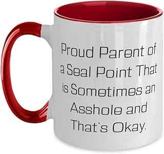 Best Seal Point Cat Gifts, Proud Parent of a Seal Point, Seal Point Cat Two Tone 11oz Mug From Friends, Cup For Cat Lovers, Appreciation gifts for cats, Appreciation gifts for pet owners,