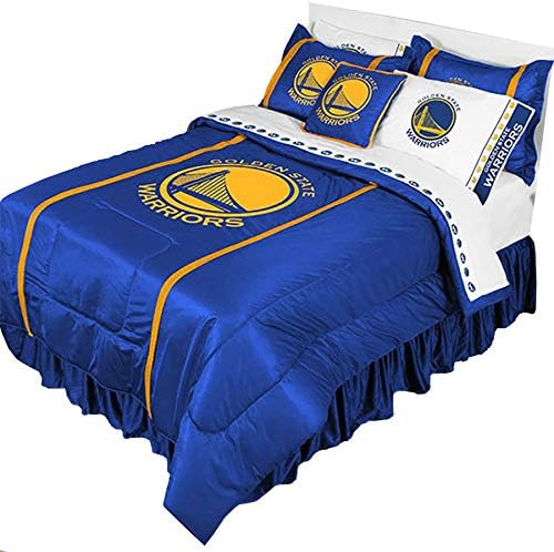 Golden State Warriors Twin Bedding Set 5pc, Comforter, Sheet Set, Pillow Sham, NEW, NBA