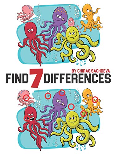How Big Is Your Imagination? 3 Find 7 Differences: Spot the Differences Picture Puzzles - Inside...