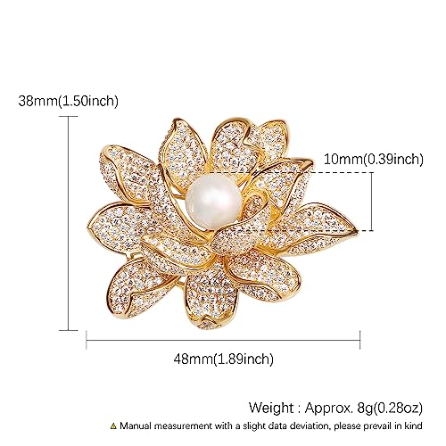 Image of Brooch Pins for Women Fashion Jewelry Cubic Zirconia Brooches and Pins for Birthday Wedding Party Gift
