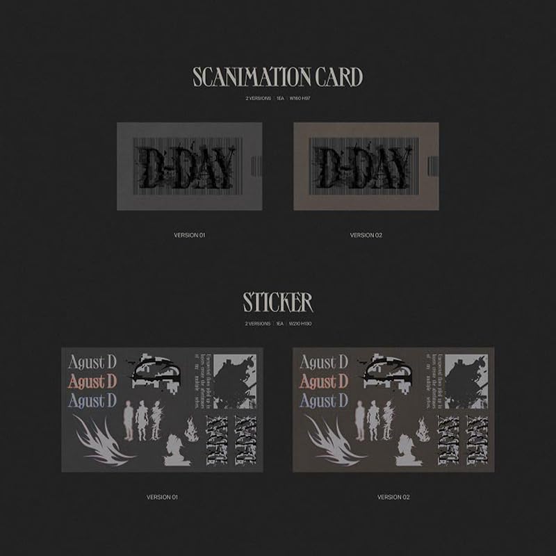 BTSSUGA D DAY アルバム BTS OFFICIAL] SUGA (AGUST D) - D-DAY (1) | Version 1 (Black