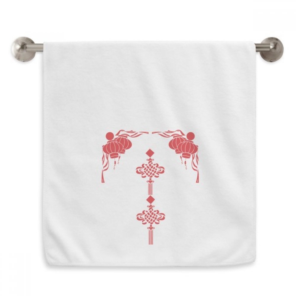 Serviette débarbouillette Lanterne Rouge pour peaux sensibles visage 13x29