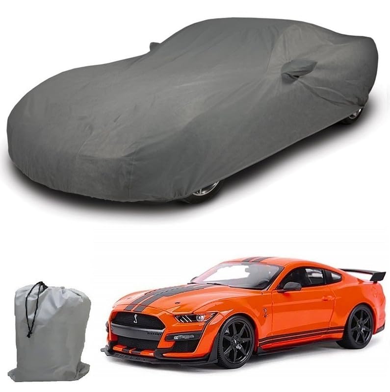 Image of ARCUATE Triple Layer Custom fit Car Body Cover for Ford Mustang with Spoiler |Top Layer Dustrproof | Middle Layer Waterproof | Bottom Layer Scratch Protection | Outdoor Indoor Fabric