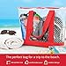 [Pack of 2] Clear Tote Bags for Work, Beach, Stadium, Security Approved with Zipper Closure