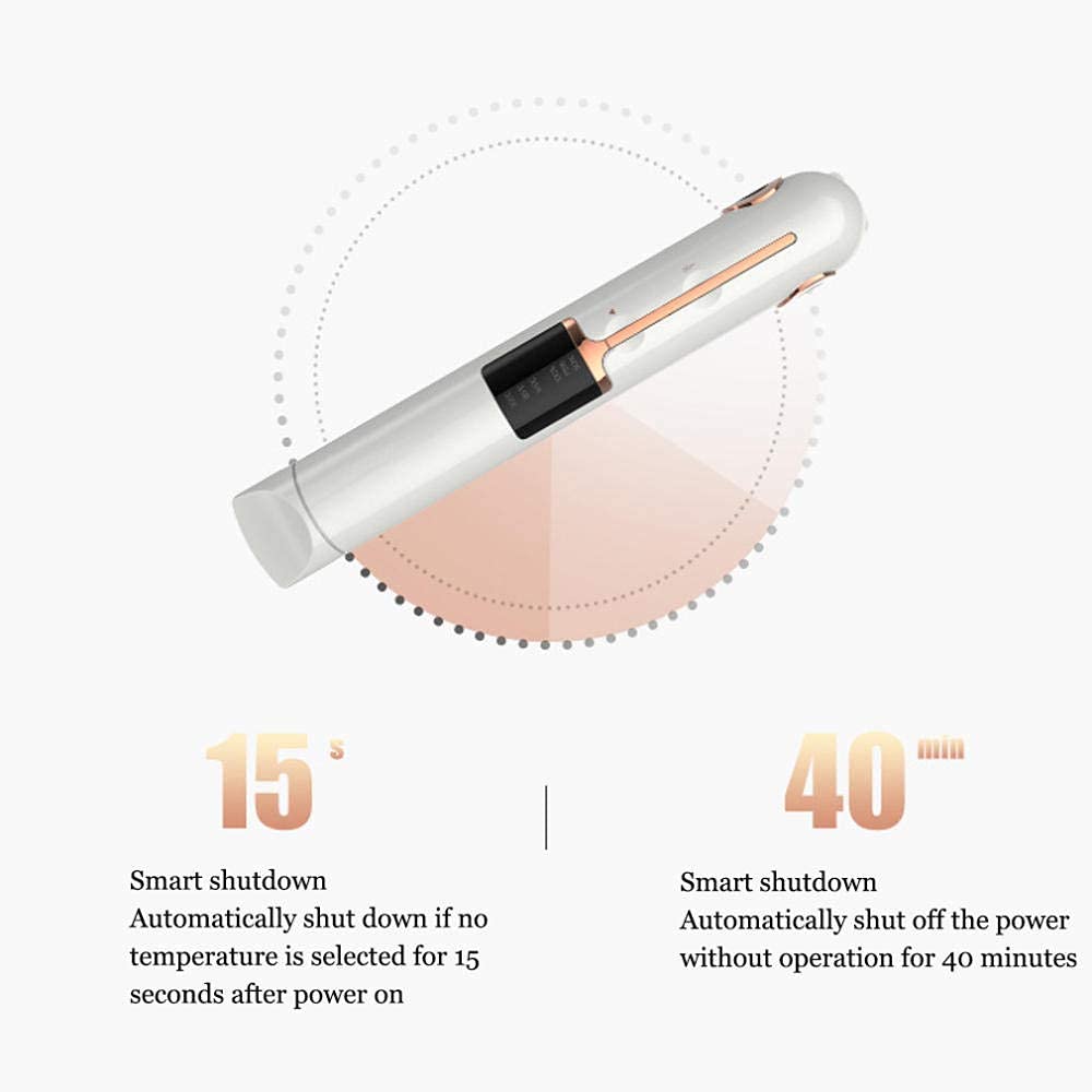2 en 1 enderezador y rizador de Cabello con Temperatura Ajustable Inteligente y portátil antipaldimia Completo para un Estilo de Cabello Largo o Corto