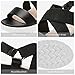 DREAM PAIRS Women’s Open Toe Ankle Strap Platform Wedge Sandals,Size 9,Black,CHARLIE-5