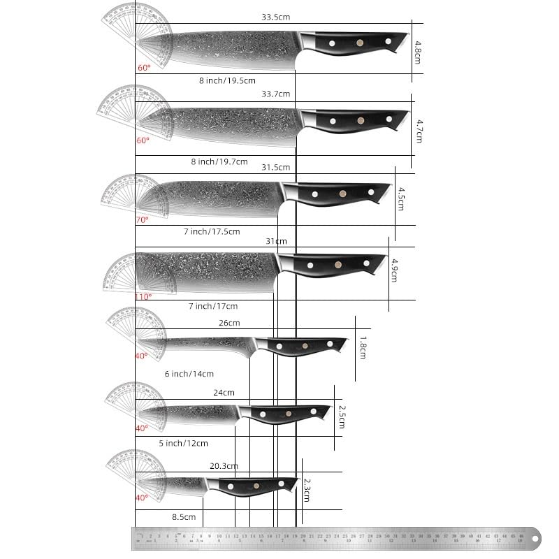 Set Cuchillos Cocina 7 Piezas Acero Inox miniatura 2