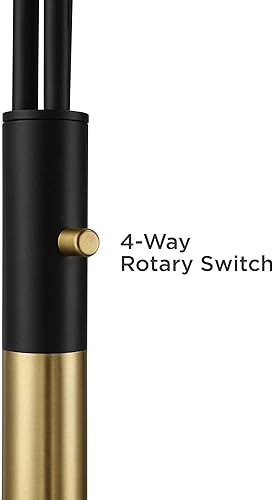 Miniatura 9 de Possini Euro Design Rayne - Lámpara de pie moderna de arco de mediados de siglo, 3 luces LED de 72 pulgadas de alto, globo de vidrio esmerilado