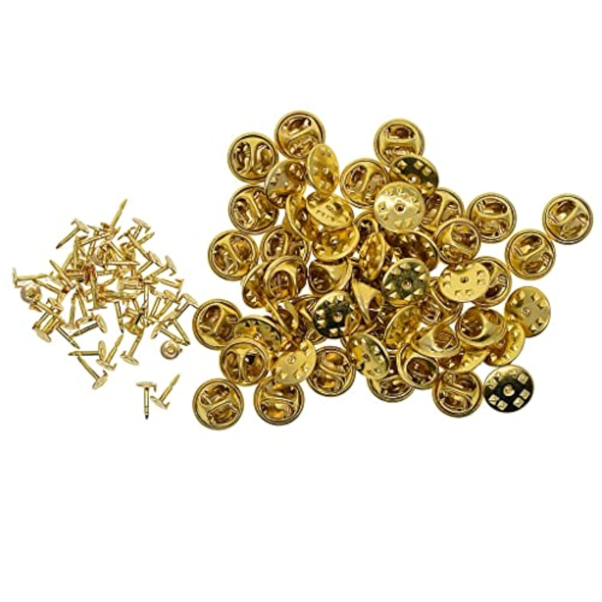 Metal Tie Back Lapel Pins, 4x50 Sets