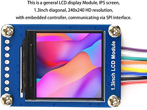 Image of 1.3inch LCD Display Module IPS Screen 240x240 HD Resolution with Embedded Controller Communicating via SPI Interface RGB, 65K Display Color