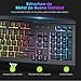 VicTsing Teclado Gaming Español USB, LED Rainbow Retroiluminación con 12 Teclas Multimedia...