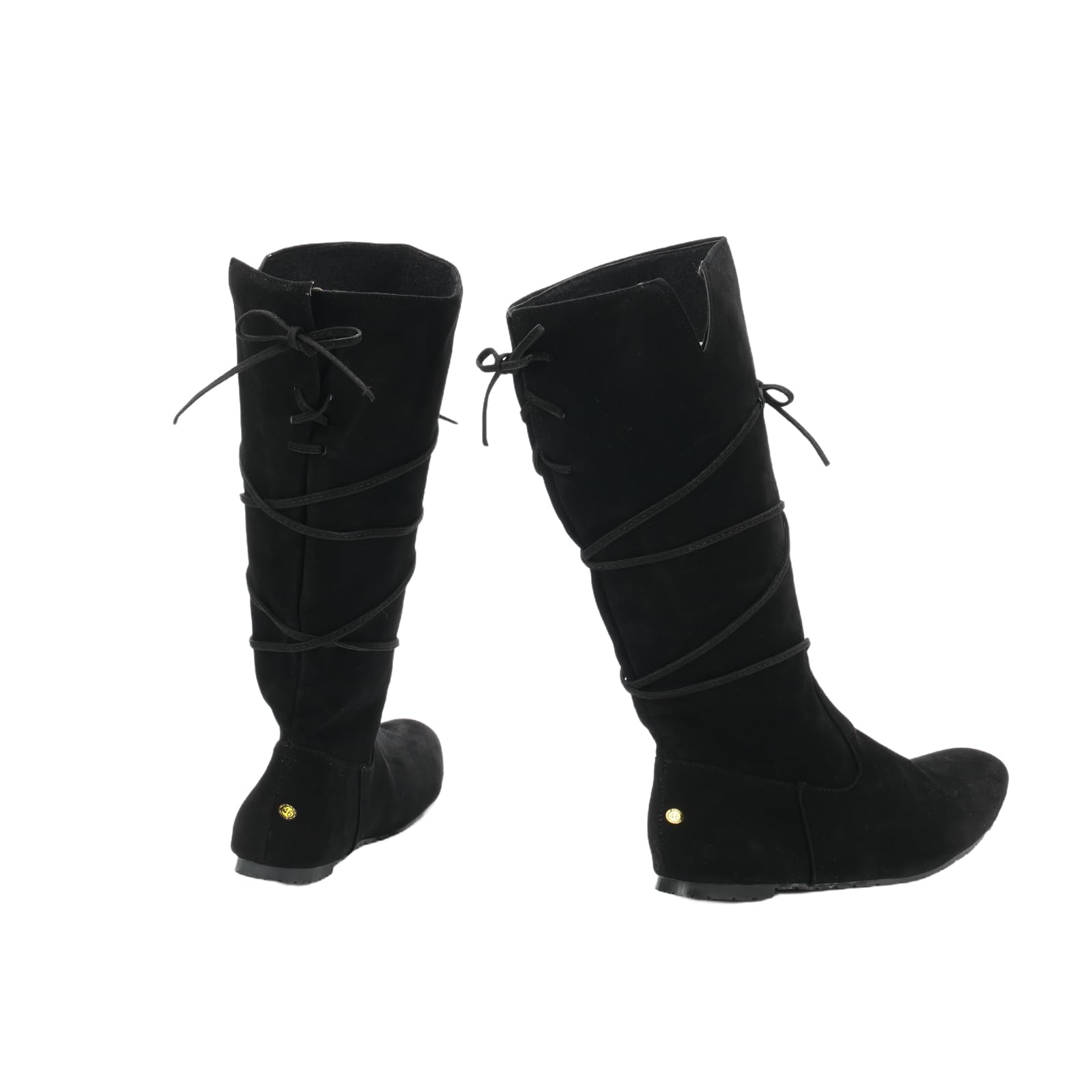 Herren Renaissance Stiefel Braun Cosplay Halloween Wikinger Pirat Steampunk Reitstiefel Lange Stiefel