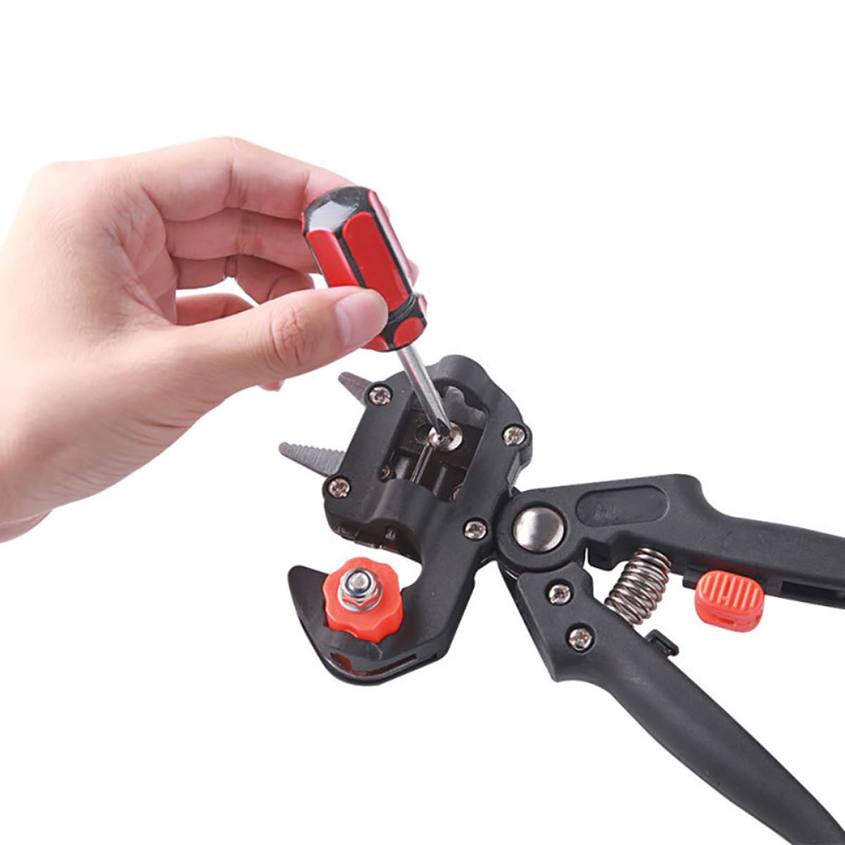 TOYANDONA Set di Forbici da e Lame di Ricambio in Lega Manico Ergonomico Utensile Leggero per Innestare Piante e Alberi da Giardino, per Parchi e Piantagioni