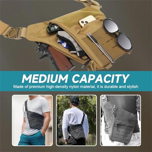 Powios Crossbody Bag, 2025 New Outdoor Tactical Shoulder Crossbody Chest Bag, Waterproof, for Hiking Cycling Camping4