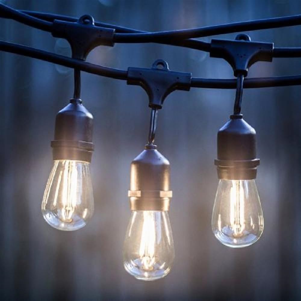 fengyan Casa Bombillas, Paquete de 50, luz con filamento LED E27 AC220V ST45 1W/2W Carcasa de plástico luz LED Retro Fuente de luz Decorativa for Exteriores Familiar Lámpara(1W-2700K,Clear)