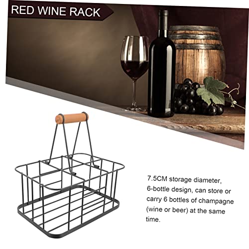 Soporte para botellas de 6 espacios en acero y sintético miniatura 4