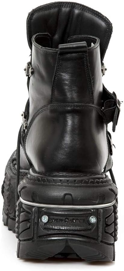 Amazon.com | New Rock M-TANK007-S1 Black Leather Gothic Combat