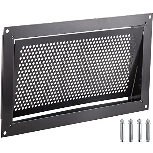 VEVOR Crawl Space Flood Vent 8x 16x 2Foundation Flood Vent to Reduce Foundation Damage and Flood Risk Wall Mounted for Crawl Spaces Garages & Full Height Enclosures Black