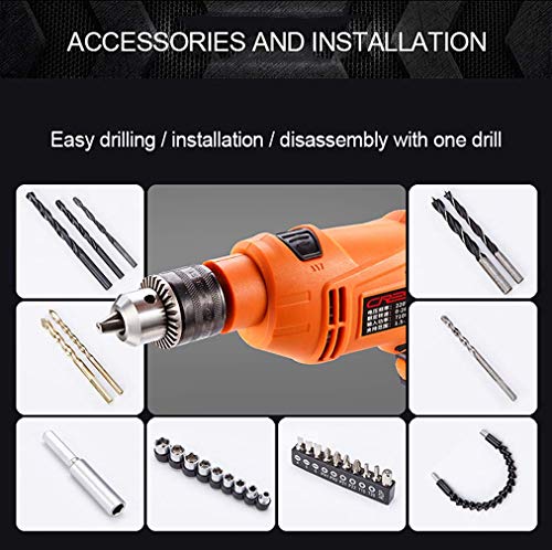 SEESEE.U Home DIY Tool Kit, Handwerkzeuge und 35-teiliges Wandbehang-Kit mit Schraubendreher und Bohrmaschine für die… – Bild 6