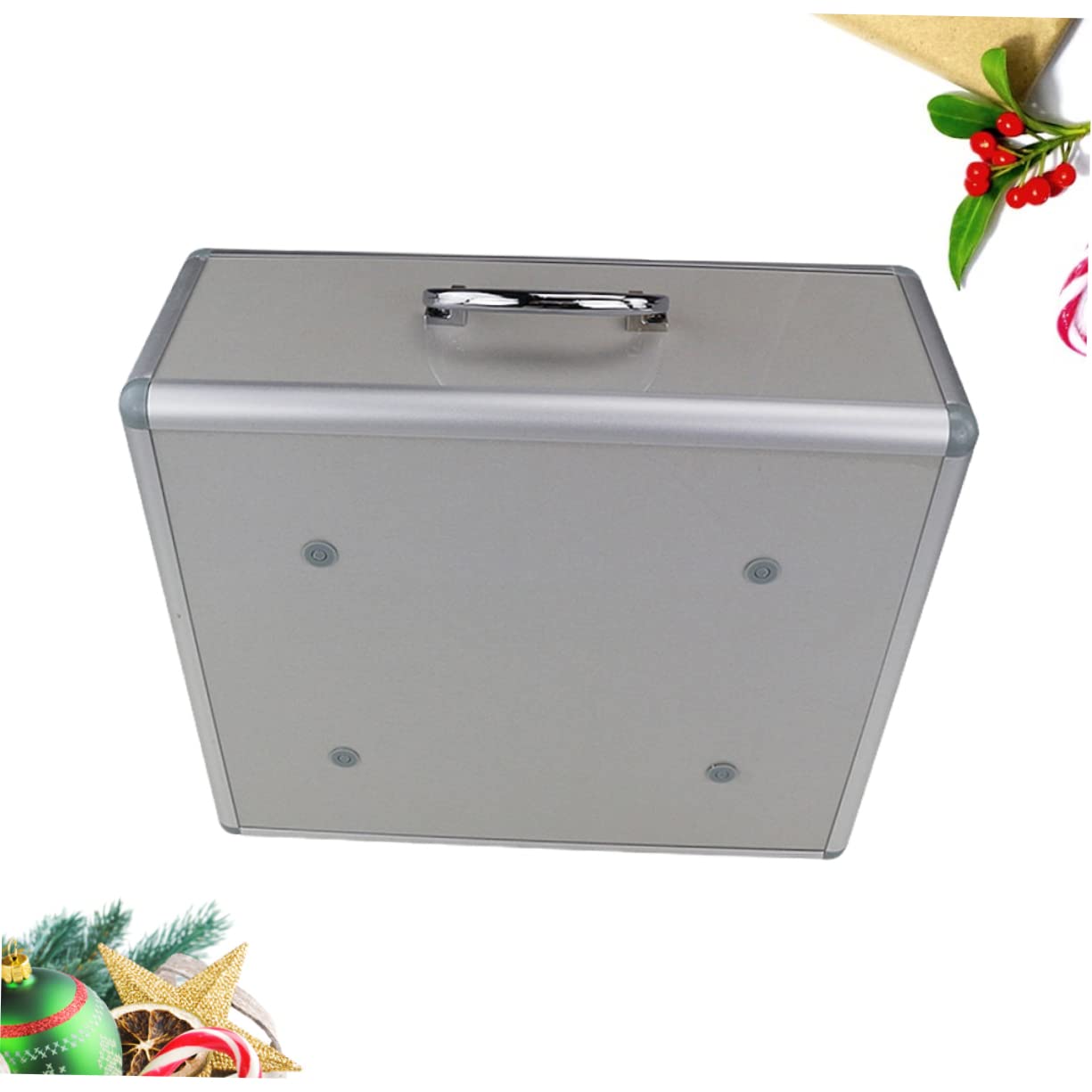 FRCOLOR Botiquín de Primeros Auxilios Portátil de Aluminio Plata | Tres Compartimentos Tapa, Cierre Bloqueable, Uso en Casa y Exterior, Pensado para Niños
